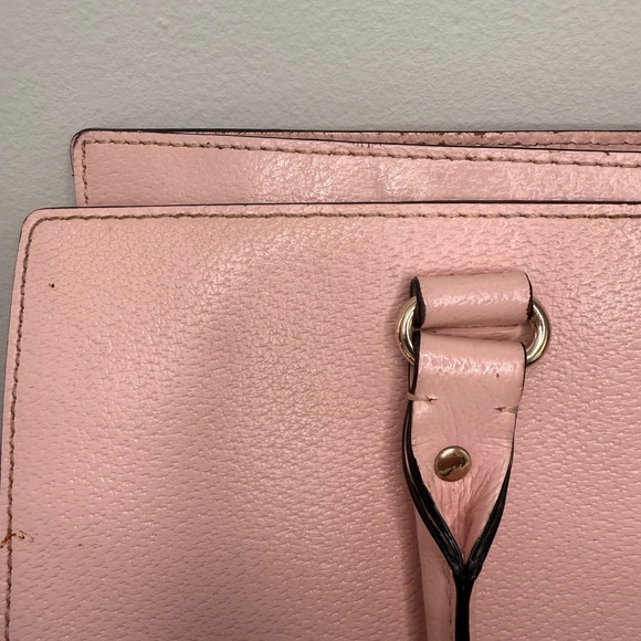 Kate Spade New York Pink Leather Tote Bag – Structured Shoulder Purse - Picture 6 of 12